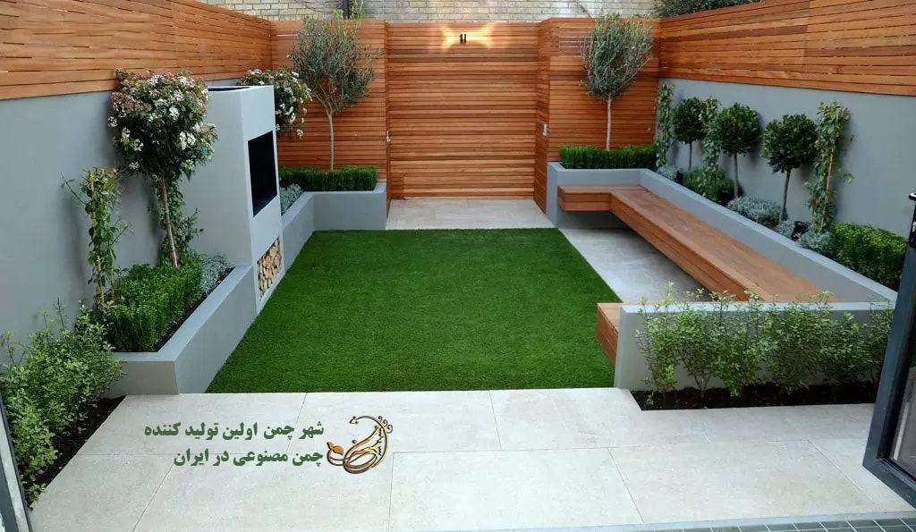 تزیین حیاط خلوت با چمن مصنوعی