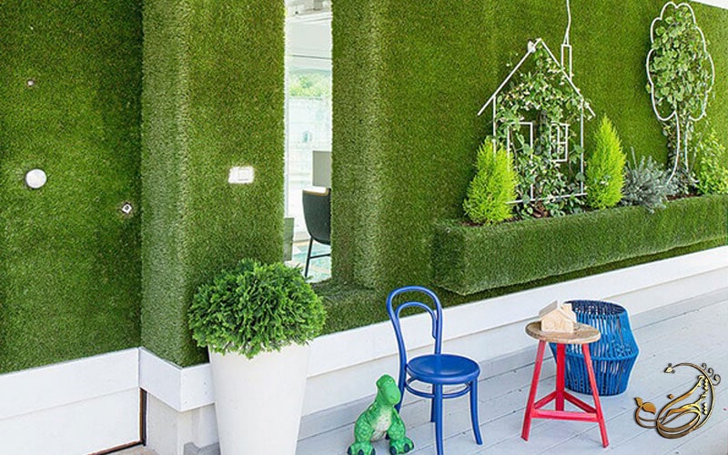 تزیین دیوار های حیاط و تراس