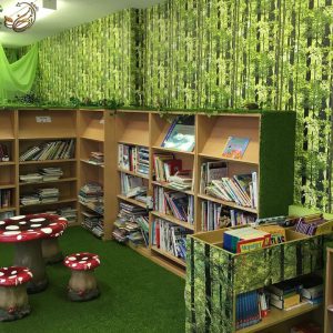 چمن مصنوعی در کتابخانه