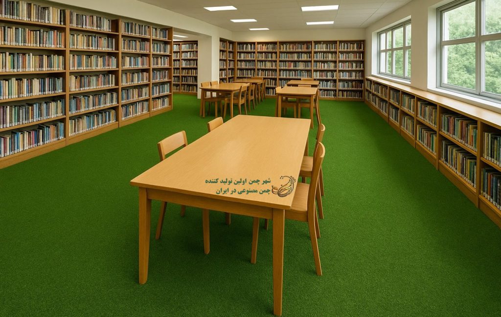 چمن مصنوعی در کتابخانه