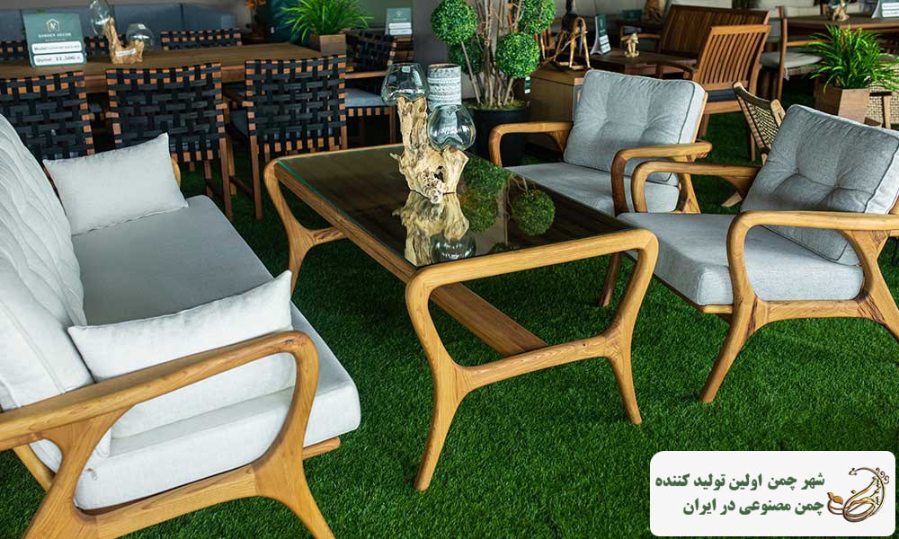 چمن مصنوعی برای کافی شاپ