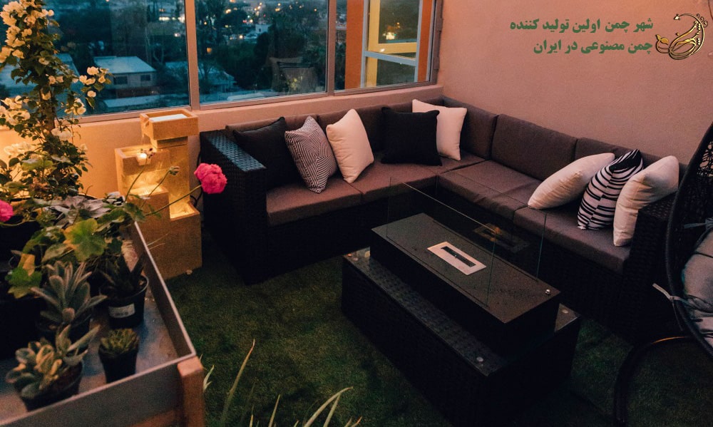 چمن مصنوعی برای کافی شاپ