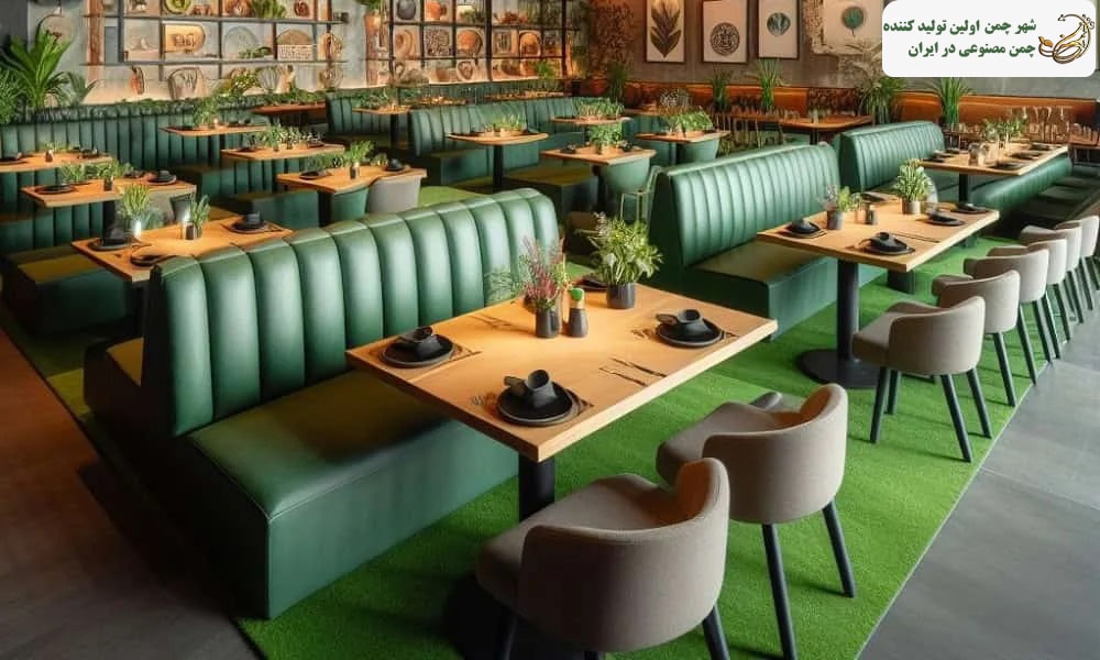 چمن مصنوعی برای کافی شاپ