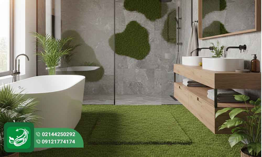 چمن مصنوعی در حمام